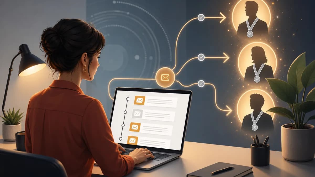 Learn AI candidate nurture campaigns that convert silver medalists into fees. A step-by-step 2026 guide with scripts, CRM automation, and real metrics for solo recruiters.